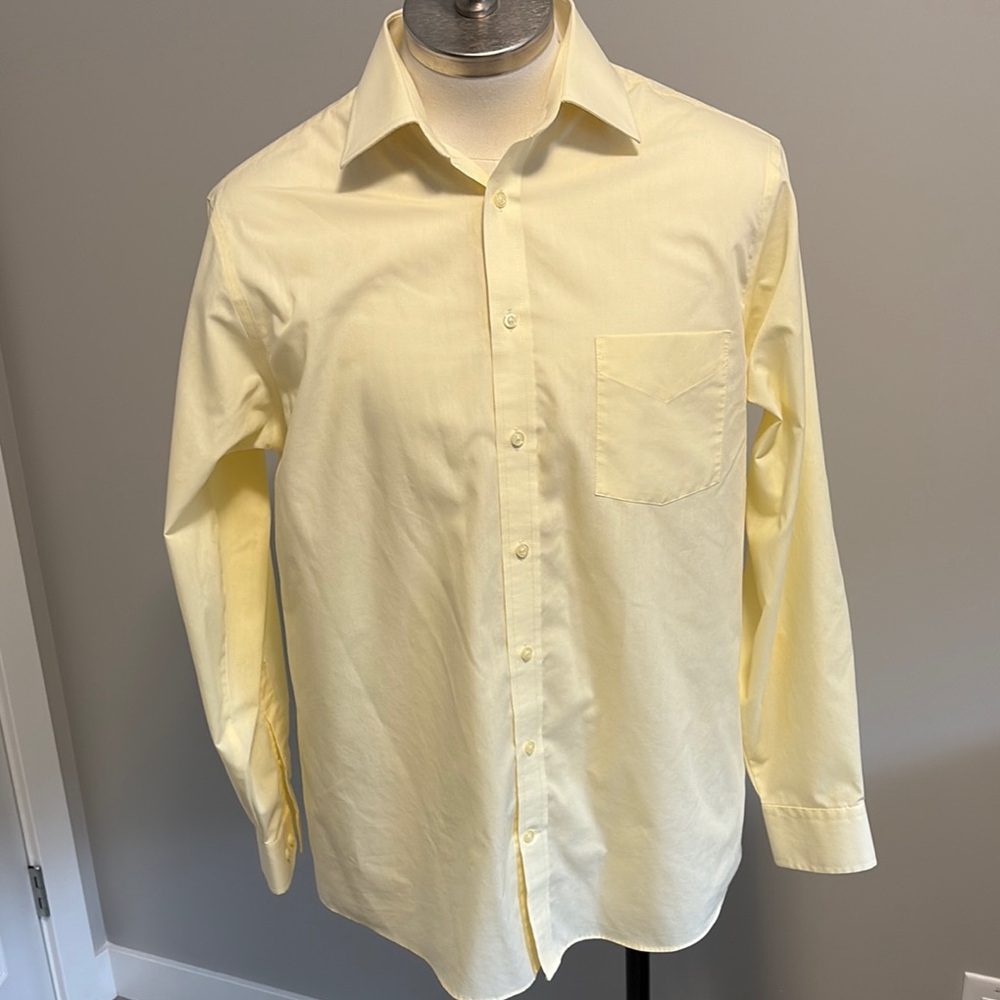 Stafford Yellow Classic Dress Shirt